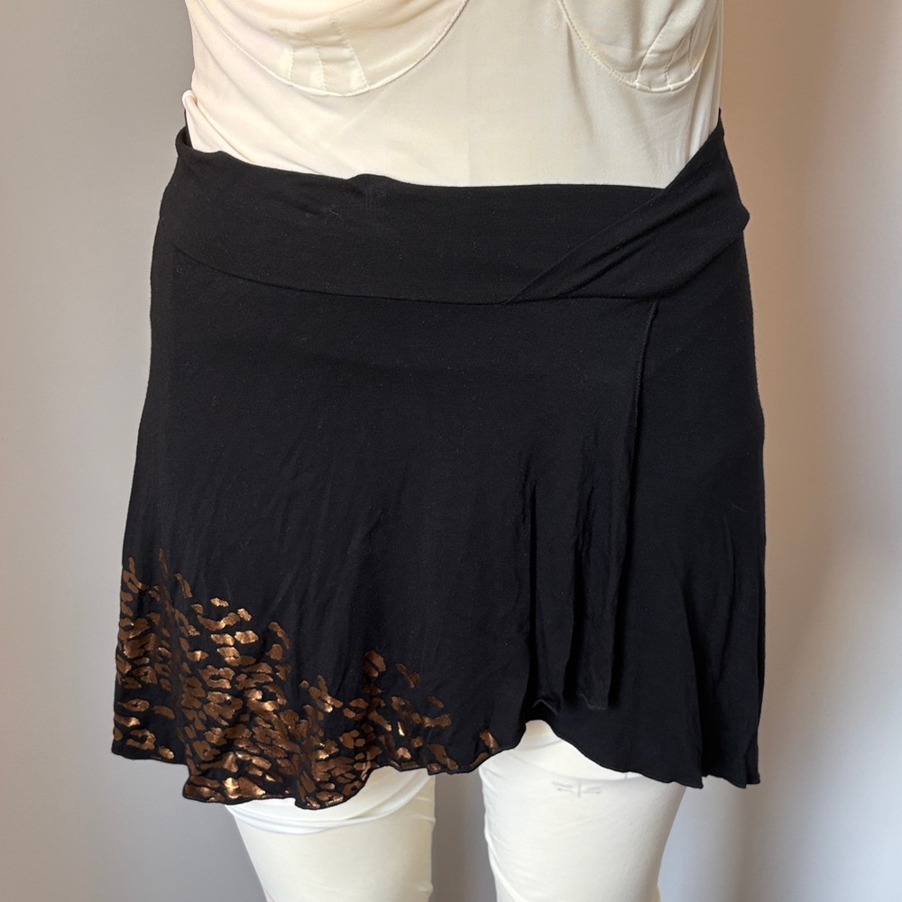Guess Black Skirt with Gold Accents